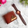 Mens wallet and watch combo