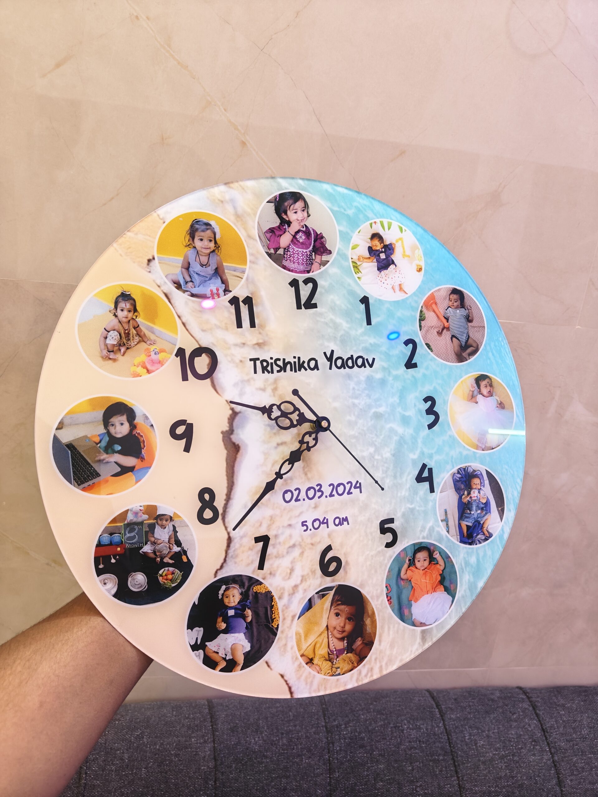 Acrylic ocean Theme Clock