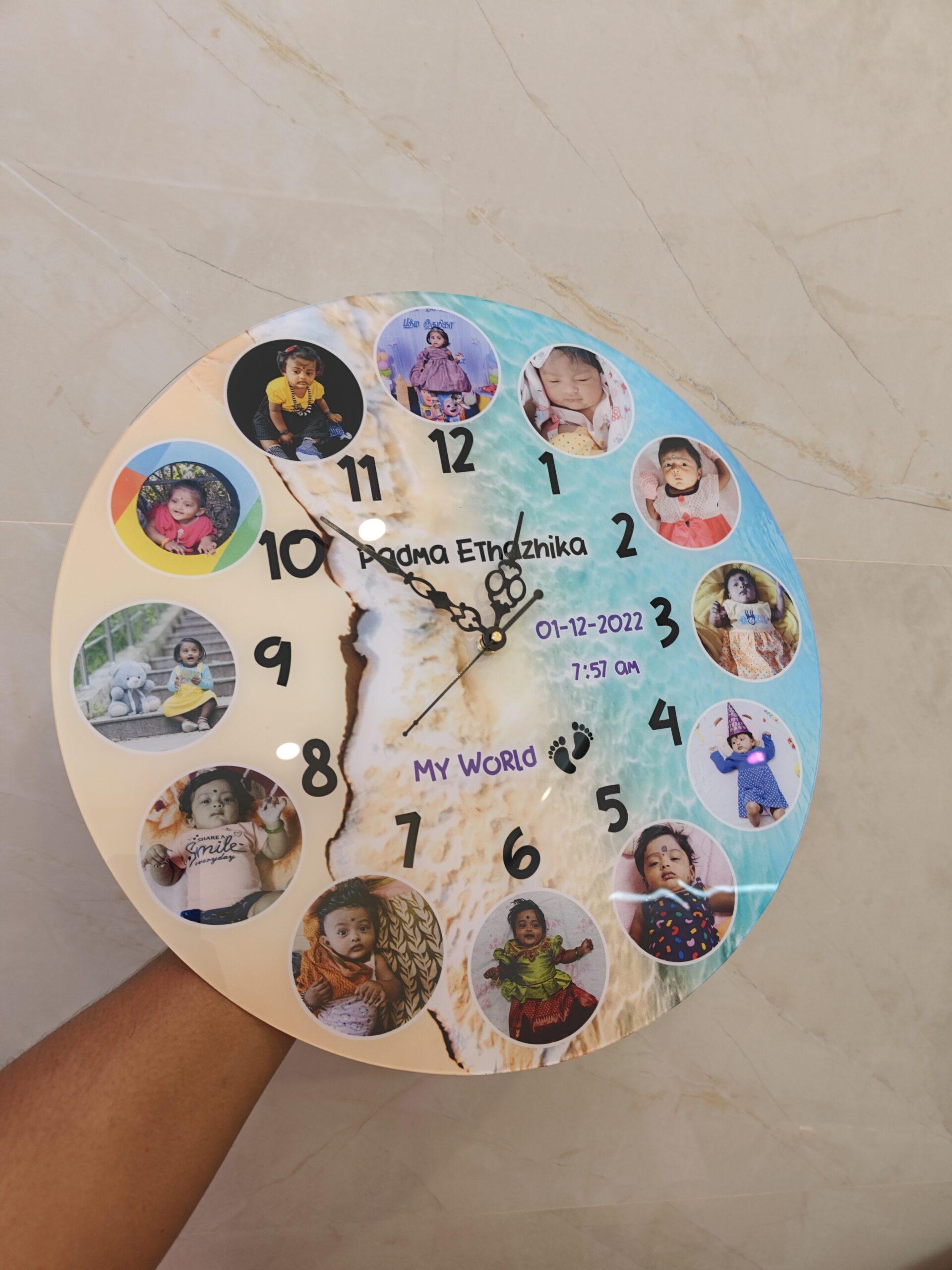 Acrylic ocean Theme Clock - Image 4