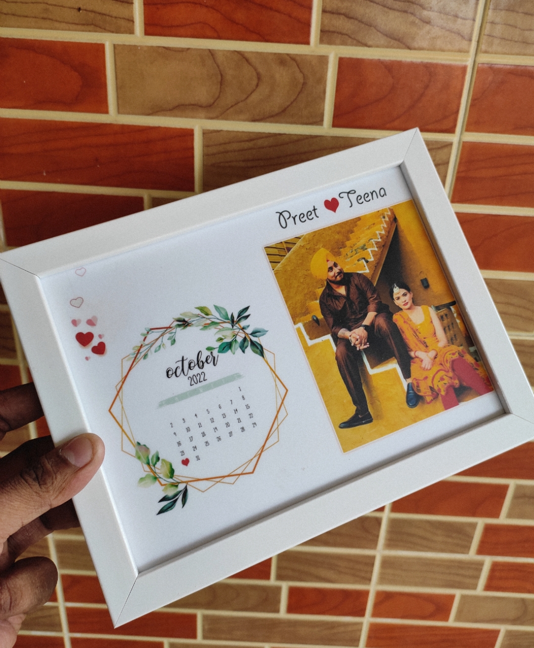 Date Photo Frame 8 by 6 inch