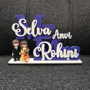 Alternative view of Mr and Mrs Family Name Stand
