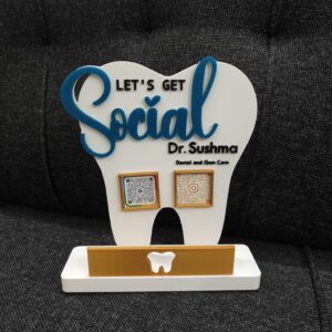 Dental display stand QR