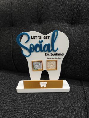 Dental display stand QR